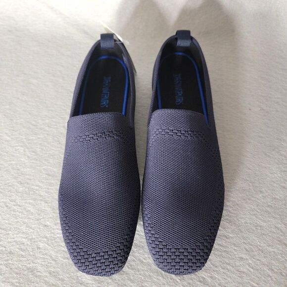 Dreampairs Recycled Slip On Round Toe Knitted Flats Women 7 Loafer Navy Blue New - Picture 5 of 13
